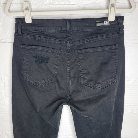 Kut From The Kloth Women's Size 6 Jeans Reese Fab Ab Ankle Straight Leg Black - Picture 4 of 9